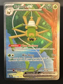 Pokemon Spidops ex SIR 243/198 SV01: Scarlet & Violet Base Set Holo - Image 1