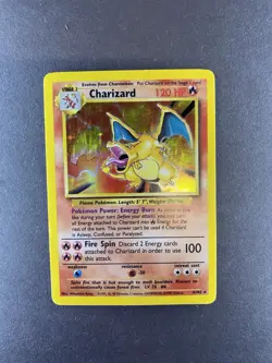 Pokemon Charizard 4/102 Base Set Holo Rare 120 HP Pokemon TCG Wizards Arita - Image 1