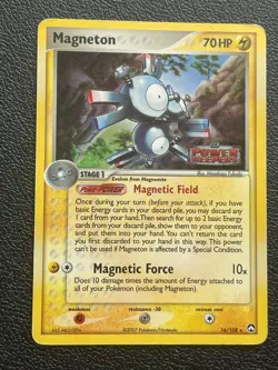 POKEMON MAGNETON #16/108 RARE HOLOFOIL POWER KEEPERS STAMPED MP CARD SEE PICS - Image 1
