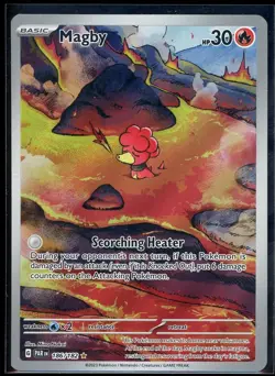 2023 Pokemon Paradox Rift Illustration Rare Magby #186/182 Holofoil ILLUS [NM] - Image 1