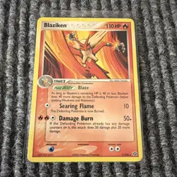 EX Ruby & Sapphire Blaziken Blaze Damage Burn 1/106 Pokemon TCG Card - Image 1
