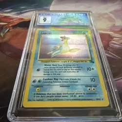 Pokemon CGC 9 MINT 1999 Lapras Fossil Holo 10/62 Unlimited WOTC - Image 2
