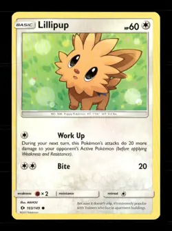 Lillipup 103/149 SM Base Set NM/M Pokemon - Image 1