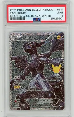 2021 Pokemon Celebrations Full Art ZEKROM Classic Collection #114 PSA 9 MINT - Image 1