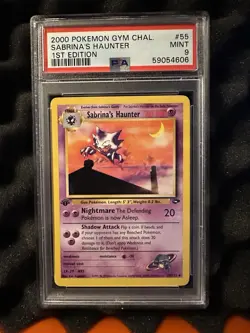2000 POKEMON GYM CHALLENGE # 55 SABRINA'S HAUNTER PSA 9 1ST EDITION - Image 1