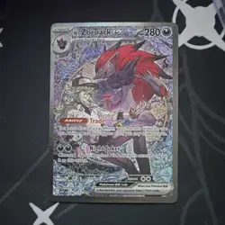Pokemon N's Zoroark ex 286/217 Sv09 Ascended Hero’s SIR Holo Full Art 280HP EN - Image 1