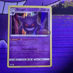 Pokemon TCG Gengar SWSH241 Lost Origin Stamped Prerelease Black Star Promo - Image 2