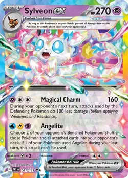 Pokemon Prismatic Evolutions Sylveon EX 041/131 Double Rare MINT *PACK FRESH* - Image 1