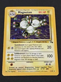Wizards of the Coast Magneton Fossil Holo Rare 80 HP 11/62 1999 English Lp - Image 1