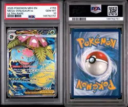 2025 POKEMON MEG EN-MEGA EVOLUTION ULTRA RARE #155 MEGA VENUSAUR EX PSA 10 - Image 3