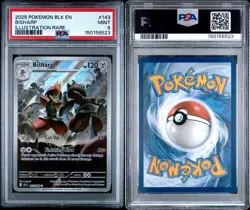 Pokemon Bisharp Illustration Rare Holo 143/086 Sv: Black Bolt EN 2025 PSA 9 - Image 3
