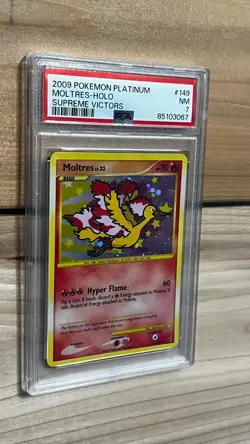 2009 POKEMON PLATINUM SUPREME VICTORS #149 MOLTRES-HOLO PSA 7 - Image 4