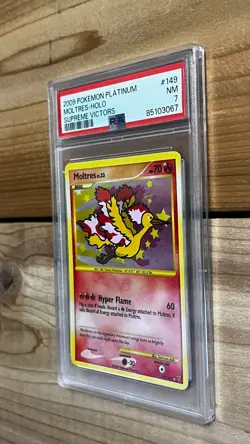 2009 POKEMON PLATINUM SUPREME VICTORS #149 MOLTRES-HOLO PSA 7 - Image 5
