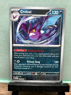 Pokemon TCG: Crobat 029/064, Sv: Shrouded Fable _ REVERSE HOLO - Image 1