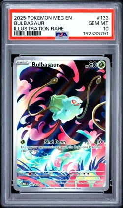 PSA 10 BULBASAUR 133/132 ILLUSTRATION RARE MEGA EVOLUTION POKEMON 🍃 - Image 1