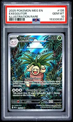 2025 POKEMON MEG EN-MEGA EVOLUTION 135 EXEGGUTOR ILLUSTRATION RARE - PSA 10 - Image 1