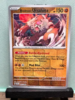 Pokemon TCG; Bloodmoon Ursaluna 25/64, Shrouded Fable _ REVERSE HOLO - Image 1