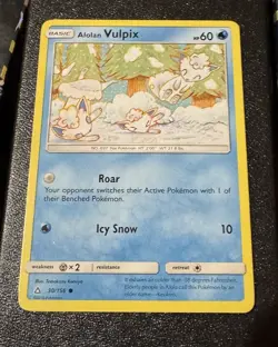 Alolan Vulpix 30/156 Sm-Ultra Prism Regular Cute Snowy Fox Pokemon Card - Image 1