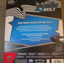Pokemon TCG Black Bolt Binder Collection Box - Factory Sealed - Image 2