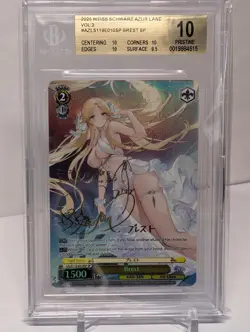 Weiss Schwarz Azur Lane Vol. 2 Brest SP Foil Signed BGS 10 ENG - Image 1