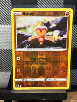 Pokemon TCG: Baltoy 93/195, Silver Tempest _ REVERSE HOLO - Image 1