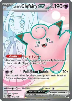 Lightly Played Lillie's Clefairy ex - 173/159 - Ultra Rare Pokemon Journey Toget - Image 1