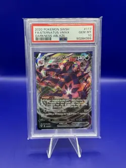Pokemon TCG Eternatus VMAX 117/189 Full Art Holo Darkness Ablaze PSA 10 - Image 1