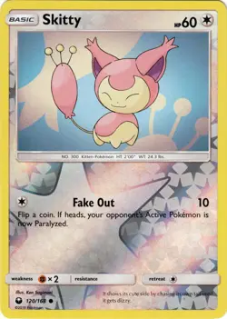 4x NM-Mint Skitty - 120/168 - Common - Reverse Holo Pokemon Celestial Storm - Image 1