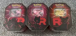 Pokemon TCG: Destined Rivals | Team Rocket Tin | Set of 3 | New & Sealed - Image 1