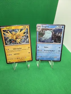 Pokemon ZAPDOS SVP 157 & Quagsire SVP156 Set Surging Sparks HOLO PROMO - NM - Image 1