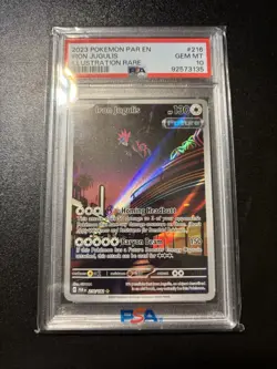 Pokemon TCG Iron Jugulis Paradox Rift 216/182 Illustration Rare PSA 10 - Image 1