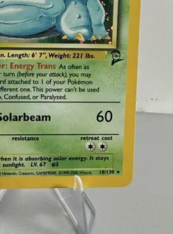 Pokemon TCG Venusaur Holo Unlimited Rare 18/130 Base Set 2 1999-2000 - Image 5