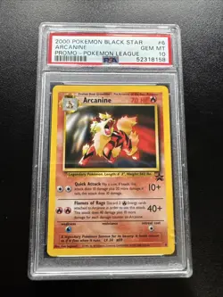 2000 Pokemon Black Star Promo Arcanine #6 PSA Gem Mint 10 - Image 1