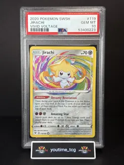 2020 Pokemon Sword & Shield Vivid Voltage Jirachi #119 PSA 10 - Image 1