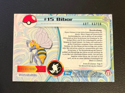 1999 Topps Pokemon Blue Logo TV Animation Edition Bibor #15 - Image 2