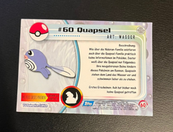1999 Topps Pokemon Blue Logo TV Animation Edition Quapsel #60 - Image 2