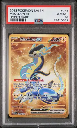 ‼2023 POKEMON SVI EN MIRAIDON ex HYPER RARE PSA 10! SHIPS SAME DAY💨 - Image 1