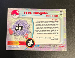 2000 Topps Pokemon Blue Logo TV Animation Edition Tangela #114 - Image 2