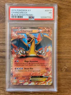 2014 Pokemon XY Black Star Promo PSA 1 Charizard EX Holo #XY17 POOR PR - Image 1