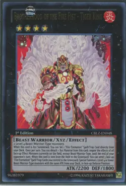 Yugioh Brotherhood Of The Fire Fist-Tiger King CBLZ-EN048 Ultra Rare 1st Ed NM - Image 1