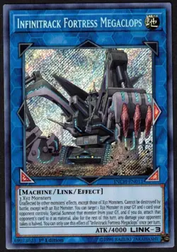 Yugioh Infinitrack Fortress Megaclops INCH-EN011 Secret Rare 1st - VLP - Image 1