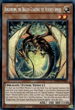Yugioh! Ringowurm, the Dragon Guarding the Hundred Apples - MP24-EN080 - Prismat - Image 1