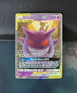 Pokemon TCG Gengar & Mimikyu GX Team Up Holo Ultra Rare Card 53/181 - Image 1