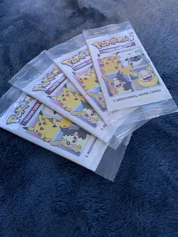 4 Packs - 25th Anniversary General Mills Cereal Pokemon Cards 3-card Sealed - Image 2