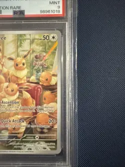 Pokemon Eevee TCG Holo Illustration Rare Card 188/167 Twilight Masquerade PSA 9 - Image 3
