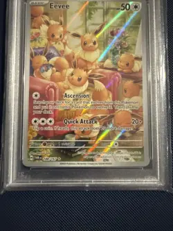 Pokemon Eevee TCG Holo Illustration Rare Card 188/167 Twilight Masquerade PSA 9 - Image 4