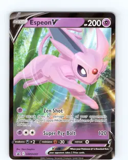 Pokemon TCG Espeon V Black Star Promo SWSH201 Ultra Holo Promo Card NM - Image 1