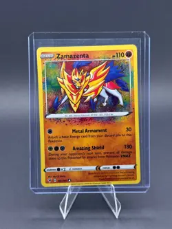 Zamazenta Pokemon Vivid Voltage 102/185 Amazing Rare Holofoil Near Mint - Image 1