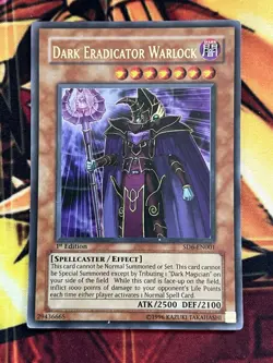 Yu-Gi-Oh Dark Eradicator Warlock SD6-EN001 Ultra Rare 1st Edition NM Near Mint - Image 1