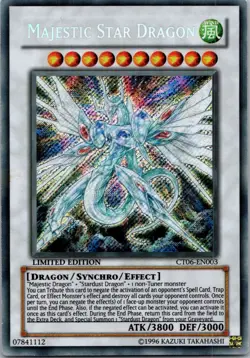 Yugioh Majestic Star Dragon CT06-EN003 Limited Edition Secret Rare NM - Image 1